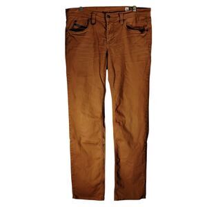 Empyre skeletor jeans mens 34x32 brown skinny denim skate stretch